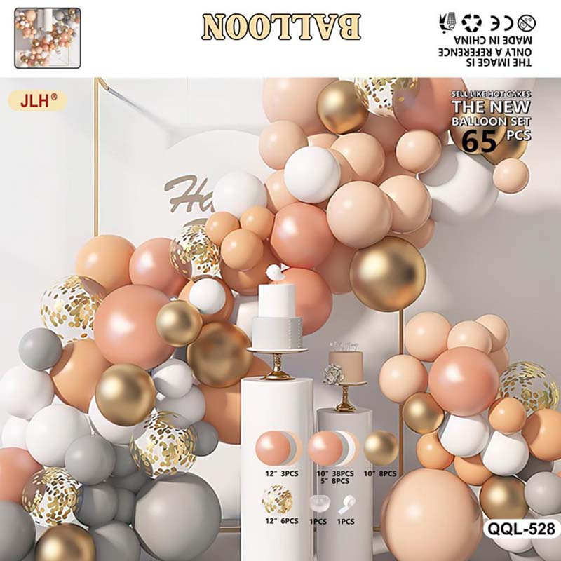 Factory Customized Peach Balloon Garland Kit for Wedding Women Lady Birthday Party  QQL-528