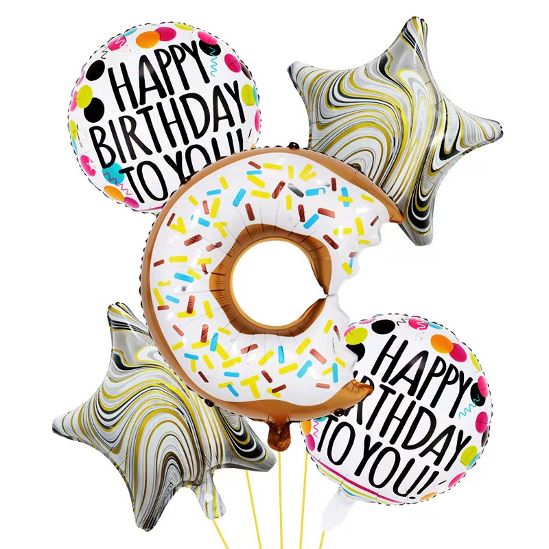 China Manufacturing Donut Party Supplies with White Donut Foil Balloons DZ-003