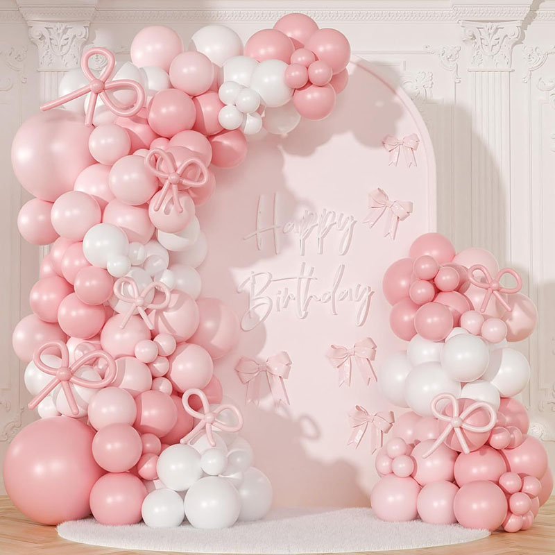 Light Pink Bow Balloon Arch Ki