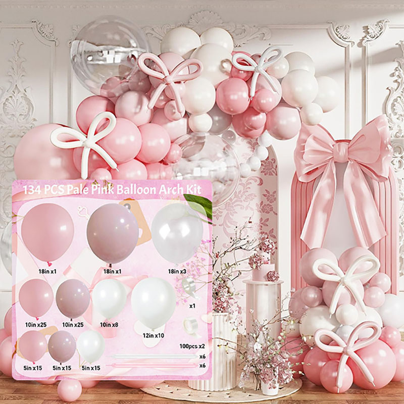 Light Pink Bow Balloon Arch Ki
